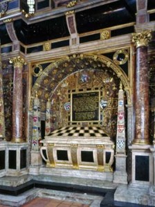 Lord Hunsdon monument, lower part, Westminster Abbey